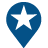 Blue event map marker icon